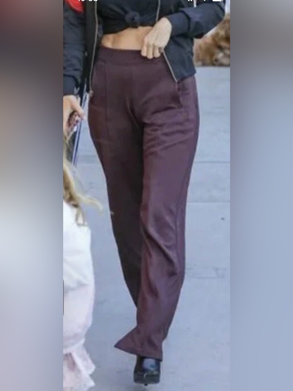 A.L.C. Straight Leg High-Rise Pants in Deep Brown